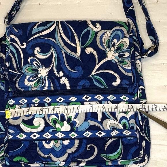 Vera Bradley Mediterranean Blue Messenger Bag - Picture 11 of 14